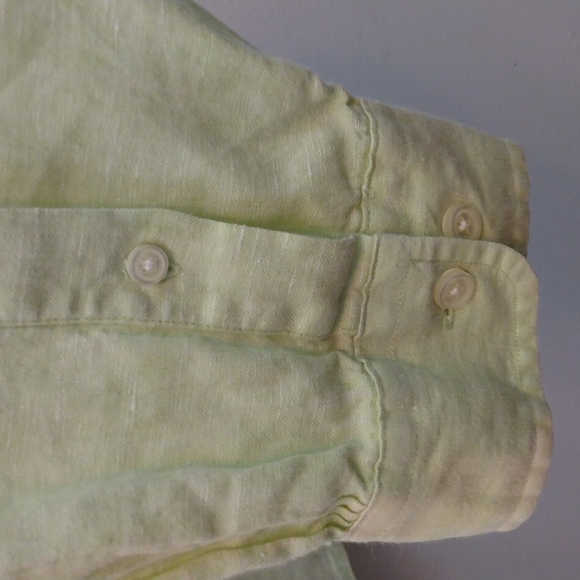 Brooks Brothers XL Slim Fit Pastel Green Irish Linen Shirt - Picture 7 of 11